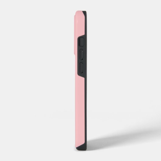 Eenvoudig Blush Roze Chic Monogram Aangepast iPhone Hoesje (Linkerkant)