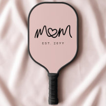 Eenvoudig Blush Roze Hart Script Mom Opgericht Est