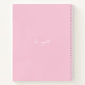 Eenvoudig  Blush Roze Monogram Recept Journal Notitieboek (Achterkant)