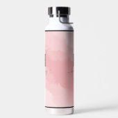 Eenvoudig Blush Roze Monogram Waterfles (Links)