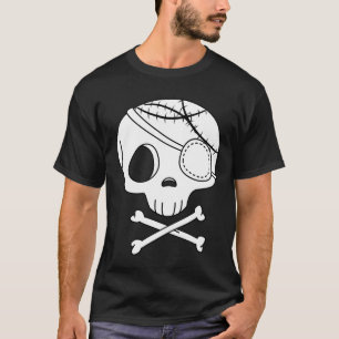 Eenvoudig boek Spooky Halloween Skull T-shirt