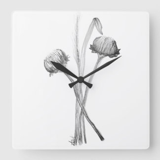 Eenvoudig Boeket van Wilde Bloemen uit het Veld Vierkante Klok
