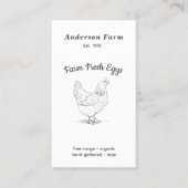 Eenvoudig Boerderij Fresh Eggs met Hen Vertical Visitekaartje (Voorkant)