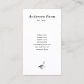 Eenvoudig Boerderij Fresh Goose Eggs Verticaal Visitekaartje (Achterkant)