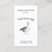 Eenvoudig Boerderij Fresh Goose Eggs Verticaal Visitekaartje (Voorkant)