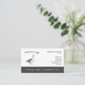 Eenvoudig Boerderij Fresh Goose Eggs Visitekaartje (Staand voorkant)