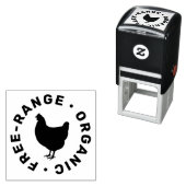 Eenvoudig Boerderij Verse Eieren Kippensilhouet Zelfinktende Stempel (In situ)