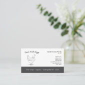 Eenvoudig Boerderij Verse Eieren met Hen Visitekaartje (Staand voorkant)