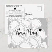 Eenvoudig Boheems Script Bloemenplan Nieuw Plan Briefkaart (Voorkant / Achterkant)