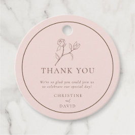 Eenvoudig Bohemen Roos Weddenschap florale pleiste Bedankjes Labels