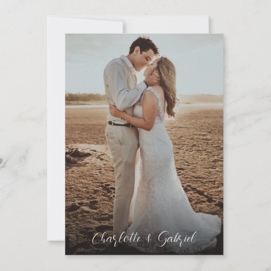 Eenvoudig Bohemian Terracotta Wedding Kaart (Achterkant)