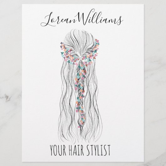 Eenvoudig Boho Bruidskapsel Stylist Romantische Bl Flyer (Voorkant)