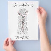 Eenvoudig Boho Bruidskapsel Stylist Romantische Bl Flyer (Hand)