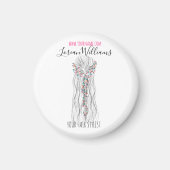 Eenvoudig Boho Bruidskapsel Stylist Romantische Bl Magneet (Voorkant)