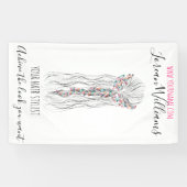 Eenvoudig Boho Bruidskapsel Stylist Romantische Bl Spandoek (Horizontaal)