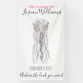 Eenvoudig Boho Bruidskapsel Stylist Romantische Bl Spandoek (Verticaal)