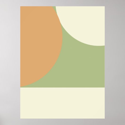 Eenvoudig Boho Calm Bauhaus Style Geometric Poster (Voorkant)