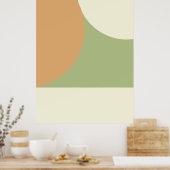 Eenvoudig Boho Calm Bauhaus Style Geometric Poster (Keuken)