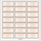 Eenvoudig Boho Ivory Wedding Guest Adres Sticker (Vel)