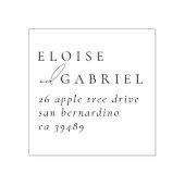 Eenvoudig Boho Modern Minimal Wedding Return-adres Rubberstempel (Afrduk)