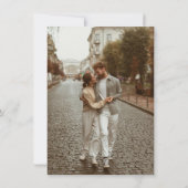 Eenvoudig Boho Modern minimalistisch fotohuwelijk Kaart (Achterkant)