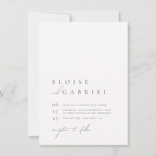 Eenvoudig Boho Modern minimalistisch fotohuwelijk Kaart (Voorkant)