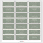 Eenvoudig Boho Sage Green Wedding Guest Adres Sticker<br><div class="desc">Dit Eenvoudige Boho Sage Green Wedding Guest Address Sticker-ontwerp biedt een geavanceerd gedempt palet van neutraal ivoor dat is gekoppeld aan een prachtige mix en opties voor roestterracotta, sage green en plum. De onderverklaarde elegantie van eenvoudige typografie en zachte bogen creëer een verzachtend en gepolijst estheticum met een klassieke, minimalistische...</div>