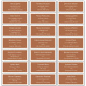 Eenvoudig Boho Terracotta Wedding Guest Adres Sticker (Voorkant)