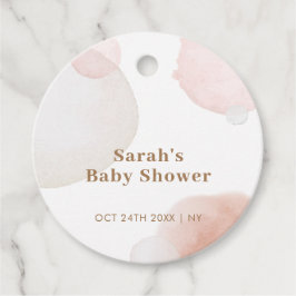 Eenvoudig Boho Waterverf Abstract Baby shower Bedankjes Labels