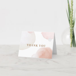 Eenvoudig Boho Waterverf Abstract Baby shower Bedankkaart