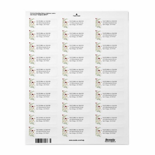 Eenvoudig Boho Wildbloemen Return Address Label (Full Sheet)