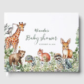 Eenvoudig Boho Woodland Baby shower Gastenboek (Voorkant)