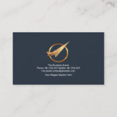 Eenvoudig 'Bold Gold line'-laaglogistiek transport Visitekaartje (Achterkant)