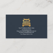 Eenvoudig 'Bold Gold Line'-logistiek vrachtvervoer Visitekaartje (Achterkant)