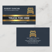 Eenvoudig 'Bold Gold Line'-logistiek vrachtvervoer Visitekaartje (Voorkant / Achterkant)