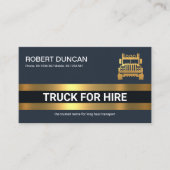 Eenvoudig 'Bold Gold Line'-logistiek vrachtvervoer Visitekaartje (Voorkant)