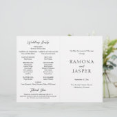 Eenvoudig Bold Modern Katholiek Trouwprogramma (Staand voorkant)