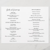 Eenvoudig Bold Modern Katholiek Trouwprogramma (Achterkant)