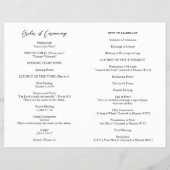 Eenvoudig Bold Modern Katholiek Trouwprogramma Flyer (Achterkant)