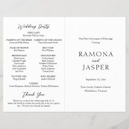 Eenvoudig Bold Modern Katholiek Trouwprogramma Flyer