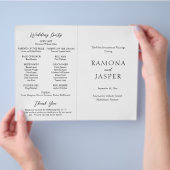 Eenvoudig Bold Modern Katholiek Trouwprogramma Flyer (Hand)