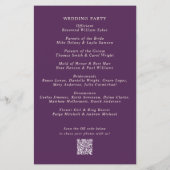 Eenvoudig Bold Paars Modern Trouwprogramma Flyer (Achterkant)