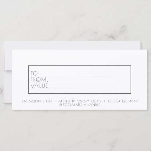 Eenvoudig bondig cadeaubon (Achterkant)