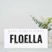 Eenvoudig bondig cadeaubon (Staand voorkant)