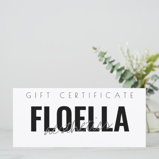 Eenvoudig bondig cadeaubon (Staand voorkant)