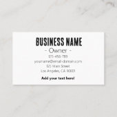 Eenvoudig Bonsai Lawn Care Visitekaartje (Achterkant)