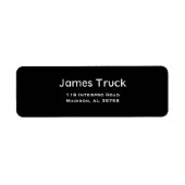 Eenvoudig Bord Black Return Address Labels (Voorkant)