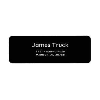 Eenvoudig Bord Black Return Address Labels