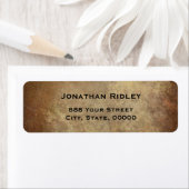 Eenvoudig Bord Metalic Copper Return Address Label (Insitu)