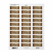 Eenvoudig Bord Metalic Copper Return Address Label (Full Sheet)